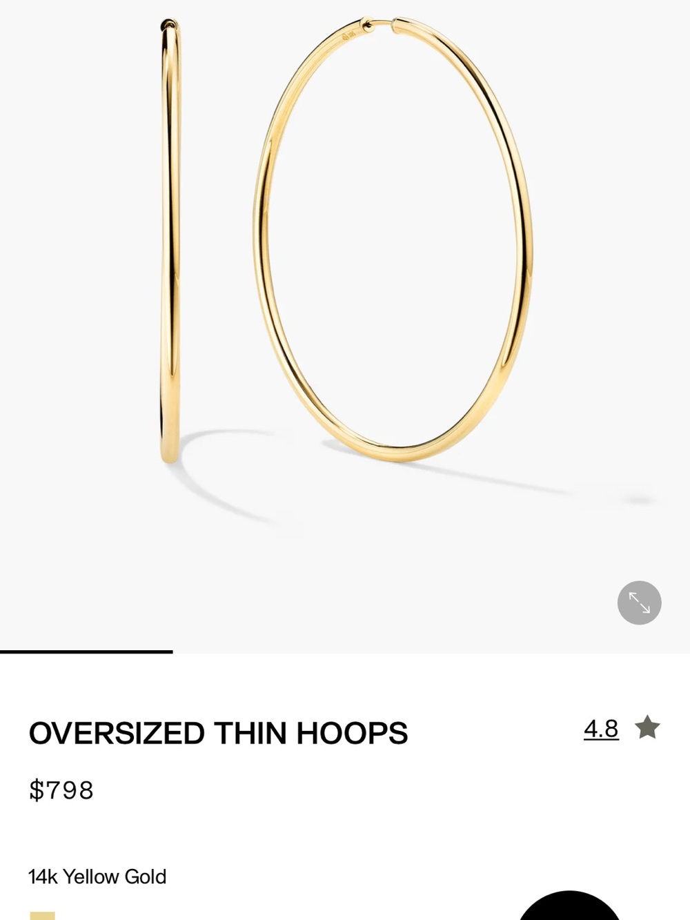 Mejuri XL Large Gold Hoop Earrings